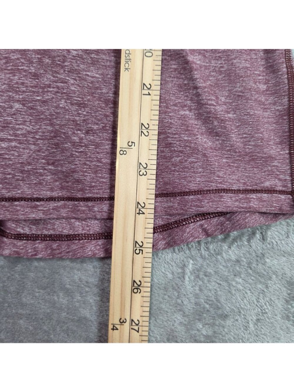 Lululemon Warm Your Core Long Sleeve Tee Size 6 Heathered Bordeaux Drama - Picture 11 of 11